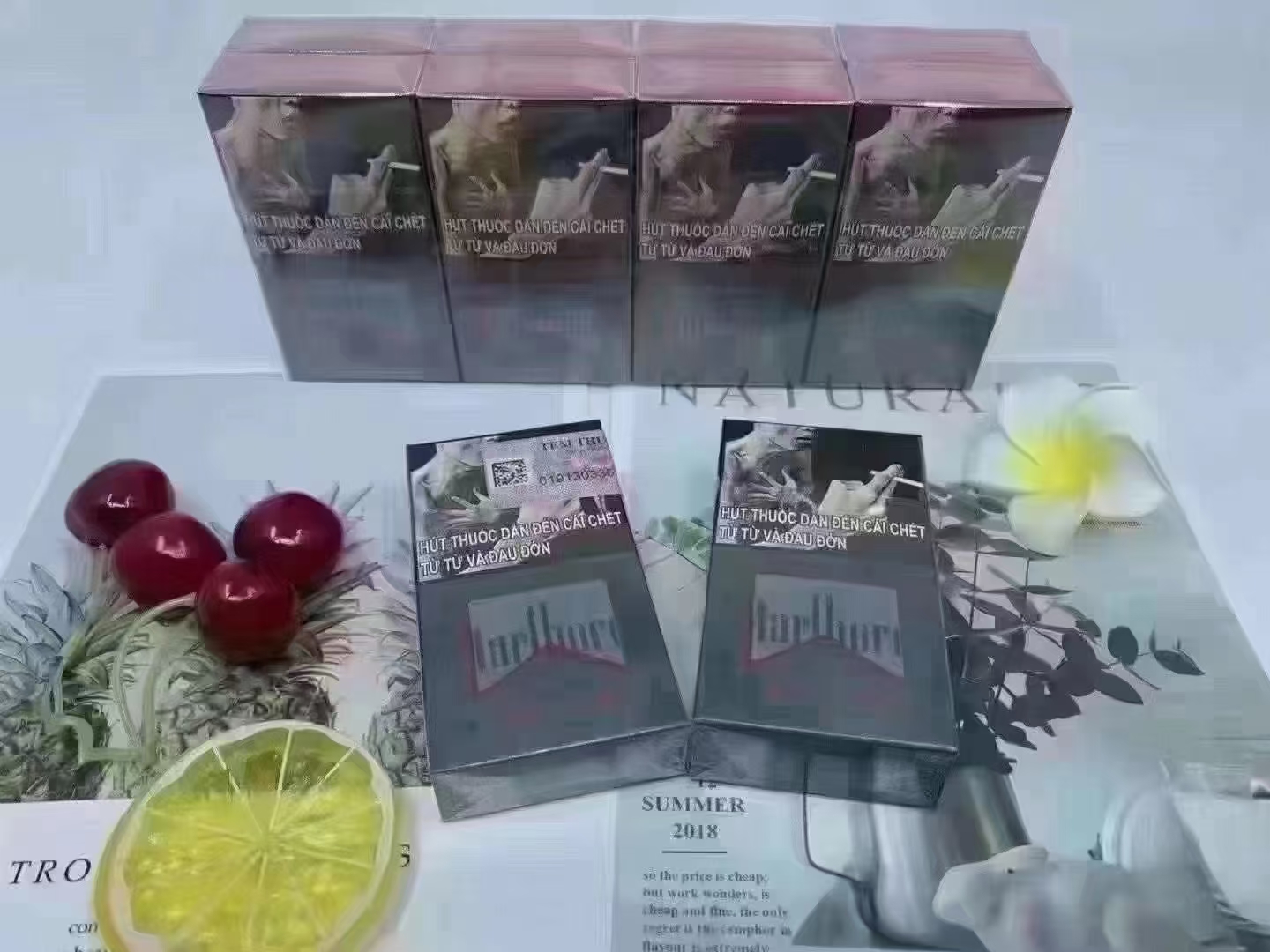 中支黑万香烟展示